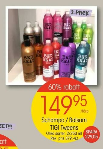 EKO Schampo / Balsam TIGI Tweens erbjuda