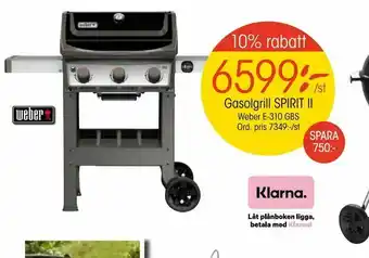 EKO Gasolgrill SPIRIT II erbjuda