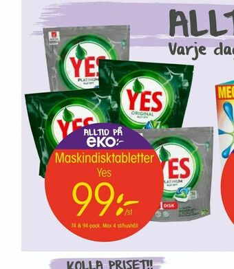 EKO Maskindisktabletter erbjuda