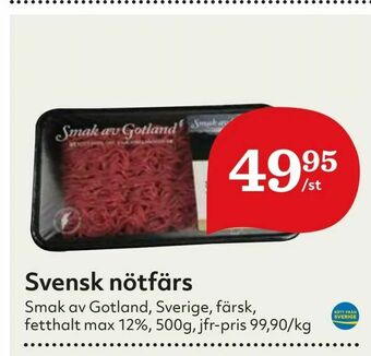 Hemköp Svensk nötfärs erbjuda