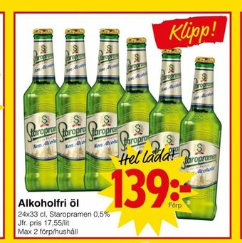 Matöppet Alkoholfri öl erbjuda