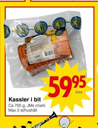 Matöppet Kassler i bit erbjuda