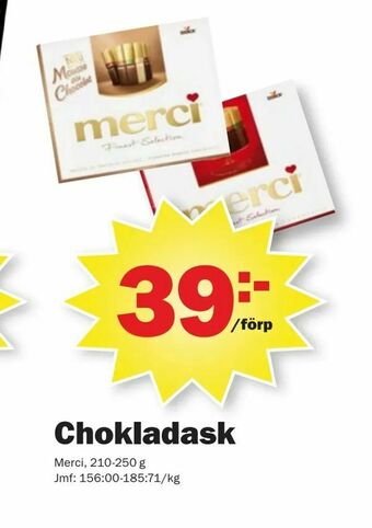 Pekås Chokladask erbjuda