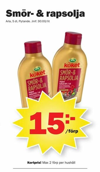 Pekås Smör- & rapsolja erbjuda