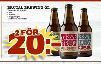 Prisma Mat Brutal brewing öl erbjuda