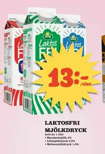 Laktosfri mjölkdryck