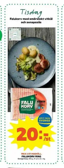 Stora Coop Falukorv ring erbjuda