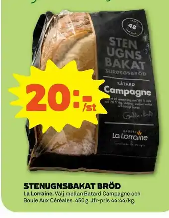 Stora Coop Stenugnsbakat bröd erbjuda