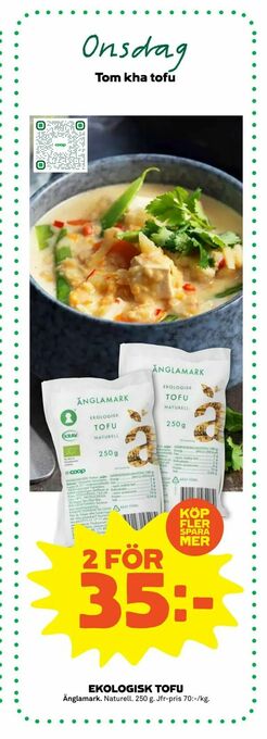 Stora Coop Ekologisk tofu erbjuda