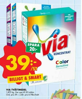 ÖoB Via tvättmedel erbjuda