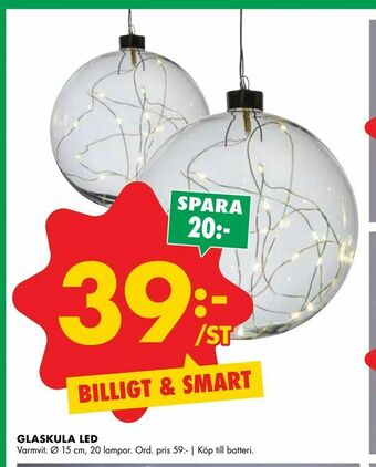 ÖoB Glaskula led erbjuda