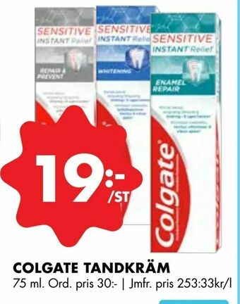 ÖoB Colgate tandkräm erbjuda