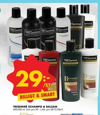 ÖoB Tresemmé schampo & balsam erbjuda