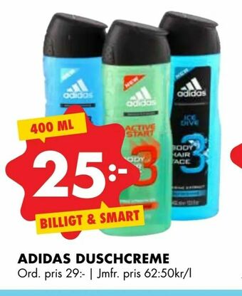 ÖoB Adidas duschcreme erbjuda