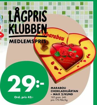 ÖoB Marabou chokladhjärtan erbjuda