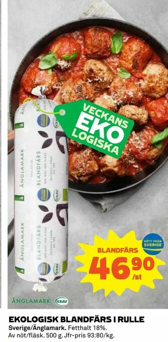 Coop Ekologisk blandfärs i rulle erbjuda