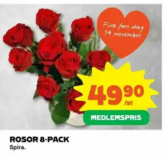 Coop Rosor 8-pack erbjuda