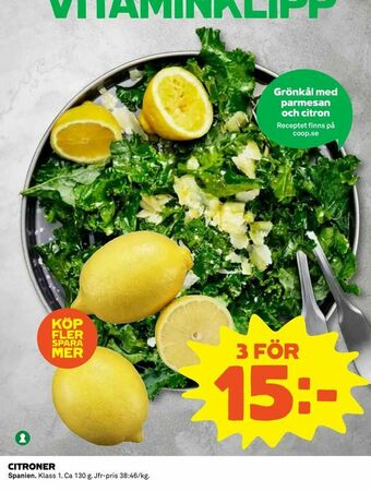 Coop Citroner erbjuda