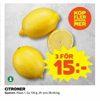 Coop Extra Citroner erbjuda