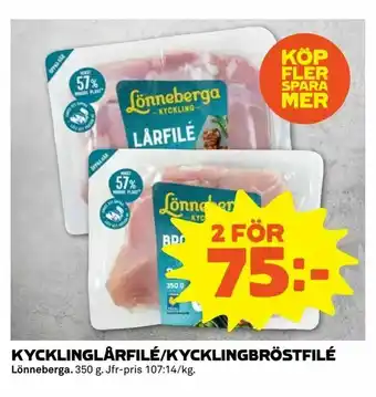 Coop Extra Kycklinglårfilé/kycklingbröstfilé erbjuda