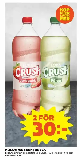 Coop Extra Kolsyrad fruktdryck erbjuda