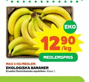 Coop Forum Ekologiska bananer erbjuda