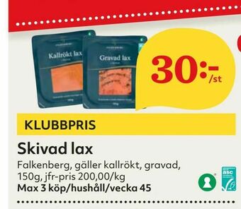 Hemköp Skivad lax erbjuda