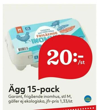 Hemköp Ägg 15-pack erbjuda
