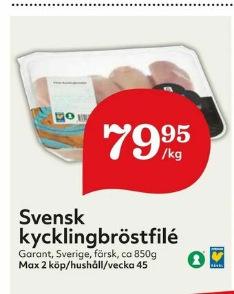 Hemköp Svensk kycklingbröstfilé erbjuda