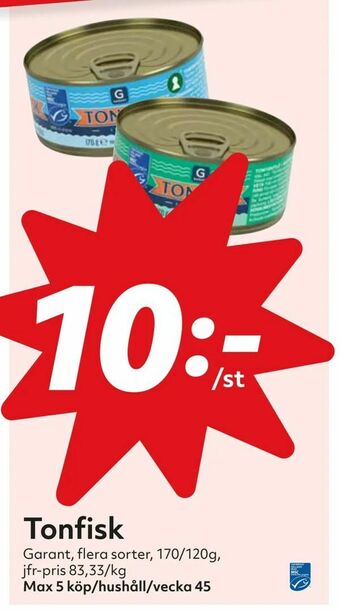 Hemköp Tonfisk erbjuda