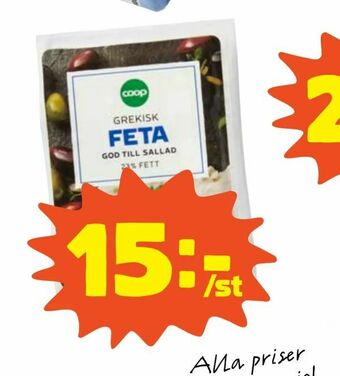 Coop Fetaost erbjuda