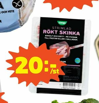 Coop Strimlad rökt skinka erbjuda