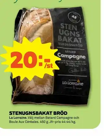 Coop Forum Stenugnsbakat bröd erbjuda