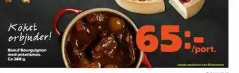 Boeuf Bourguignon med potatismos