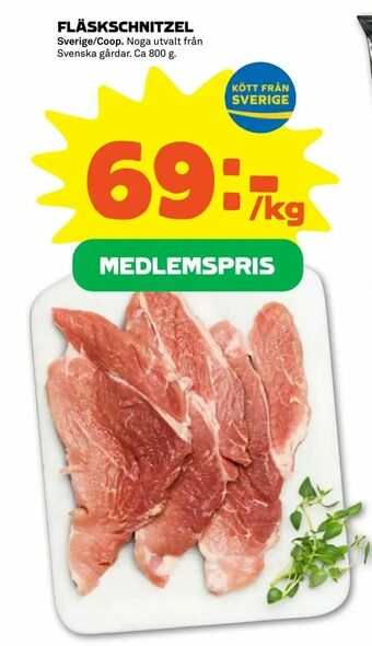 Stora Coop Fläskschnitzel erbjuda