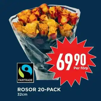Willys Rosor 20-pack erbjuda