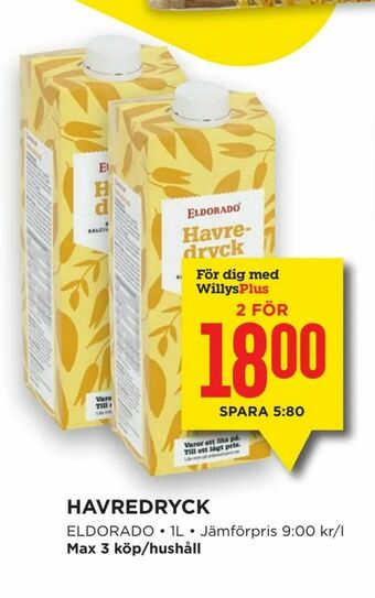 Willys Havredryck erbjuda