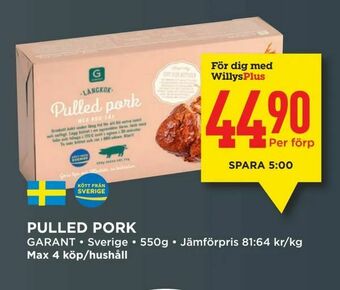 Willys Pulled pork erbjuda