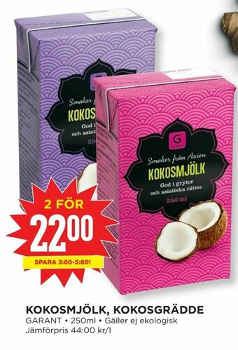 Willys Kokosmjölk, kokosgrädde erbjuda