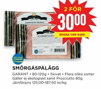 Willys Smörgåspålägg erbjuda