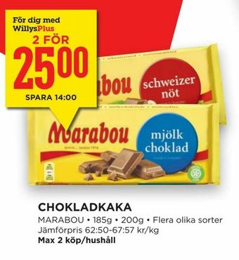 Willys Hemma Chokladkaka erbjuda