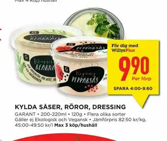 Kylda såser, röror, dressing