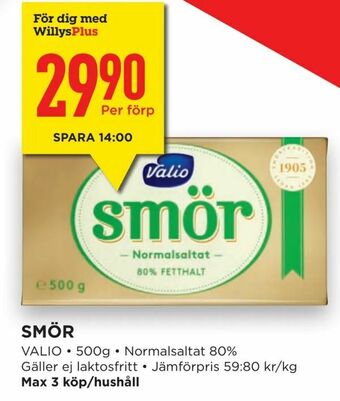 Willys Hemma Smör erbjuda