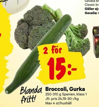 Broccoli, Gurka