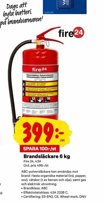 Brandsläckare 6 kg