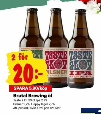 City Gross Brutal Brewing öl erbjuda