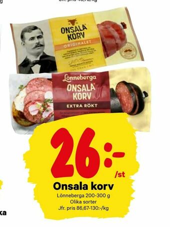 City Gross Onsala korv erbjuda