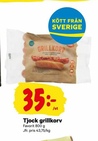 City Gross Tjock grillkorv erbjuda