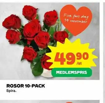 Coop Konsum Rosor 10-pack erbjuda