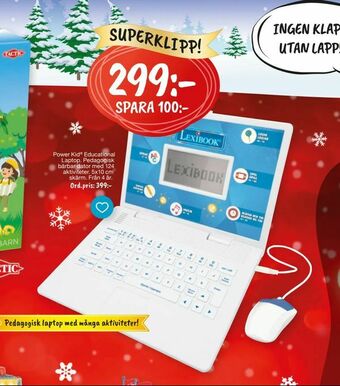 Leklust Power kid ® educational laptop erbjuda